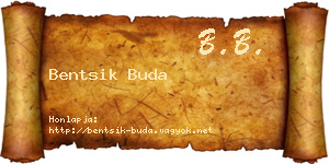 Bentsik Buda névjegykártya